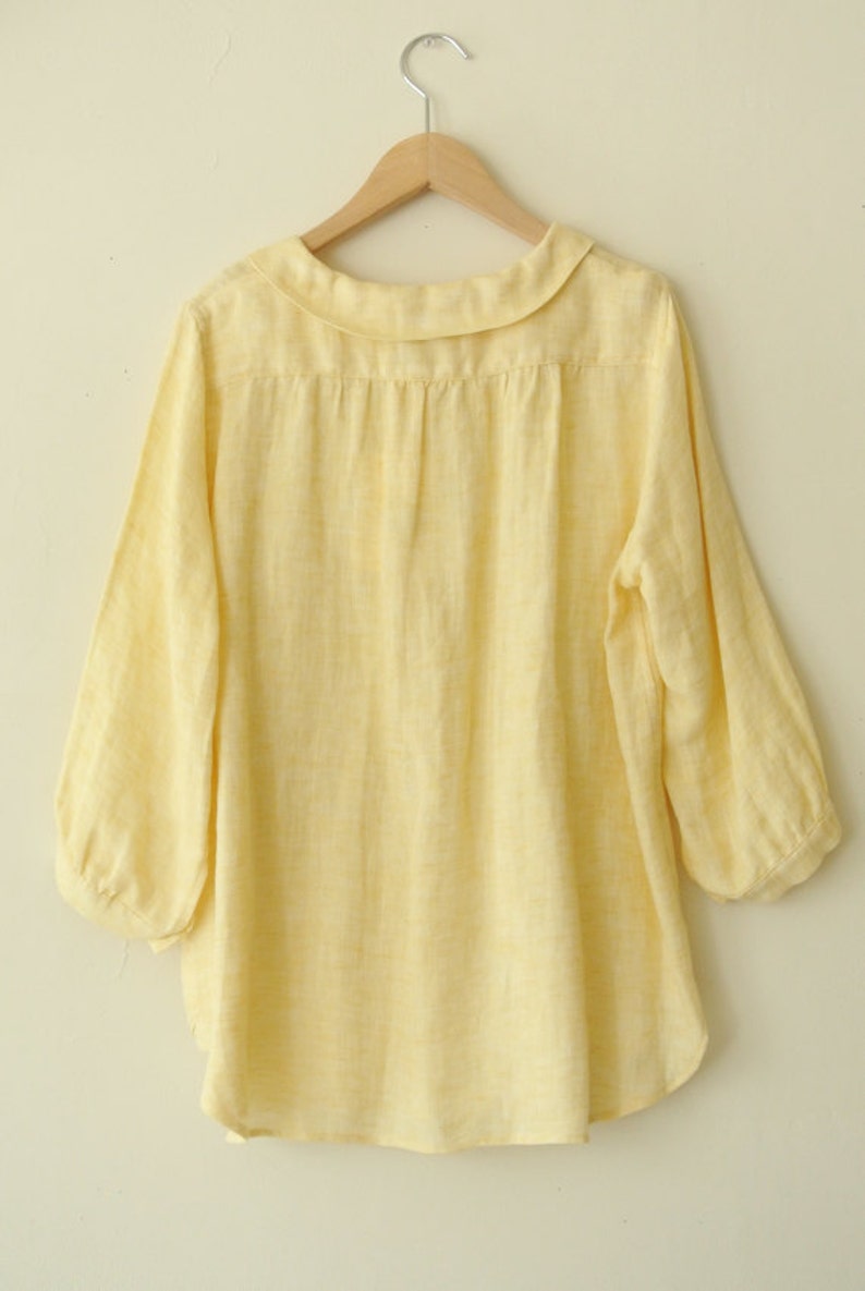 LINNET Pattern / No.64 Flat Collar blouse /Pattern | Etsy