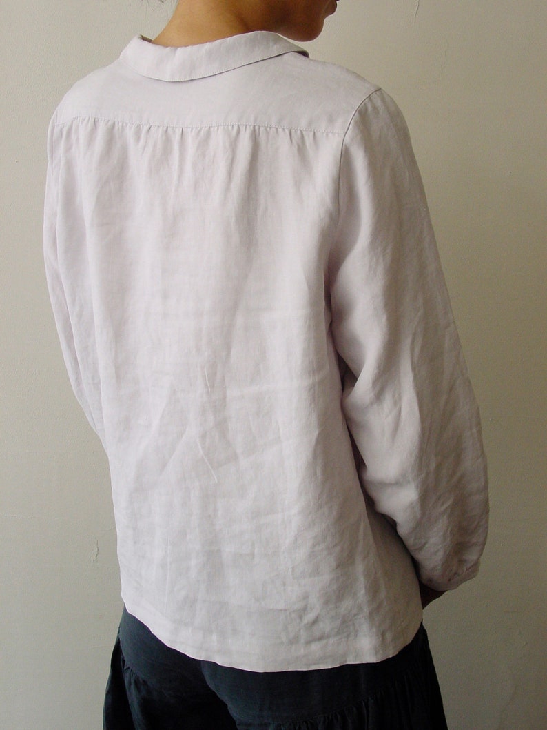 Pattern / No.63 Shawl Collar Blouse With Long Sleeves Etsy