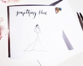Hand Illustrated Something Blue Hair Pin | Something Blue Bride Gift | Bride Wedding Present | something blue hair pin bouquet pin