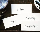Custom hand written calligraphy wedding place cards | wedding name cards | calligraphy wedding place names