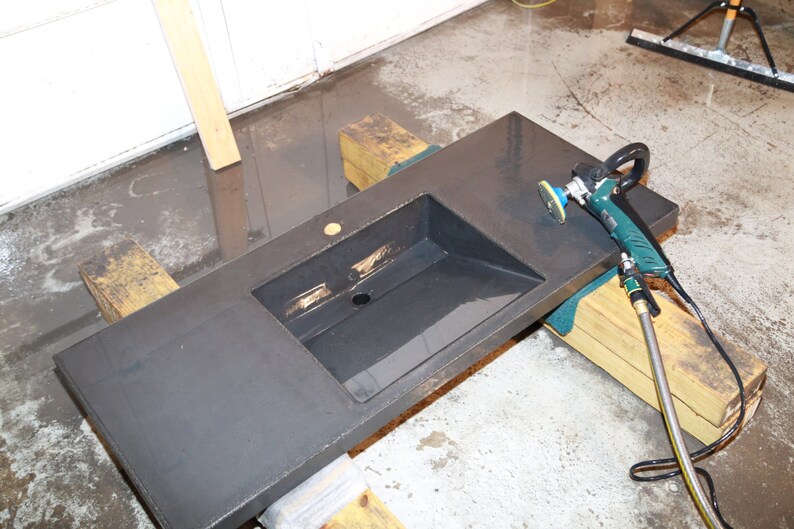 Concrete Vanity top with Molded in sink Etsy