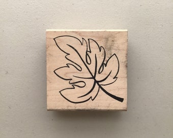 Vintage DeNami Designs Oak Leaf Wood Mounted Rubber Stamp / Otoño / Otoño / Crafty Destash