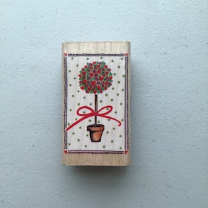 Inkadinkado Kathy Davis Coração Topiaria Bush Madeira Carimbo de borracha montado/Dia dos Namorados/Amor/Crafty Destash