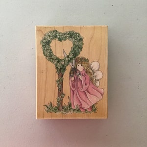 Stempel Happen "Efeu" Topiary Fee Holz montiert Stempel/Botanicals/Crafty Destash