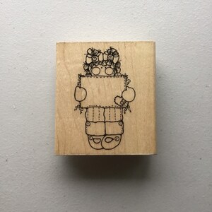 Vintage D.O.T.S. Whitney es Message Holz montiert Stempel/Crafty Destash