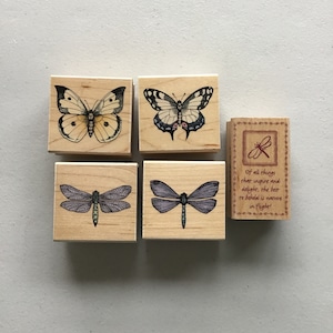 Lot de 4 estampes vintage Hero Arts : impression poétique
