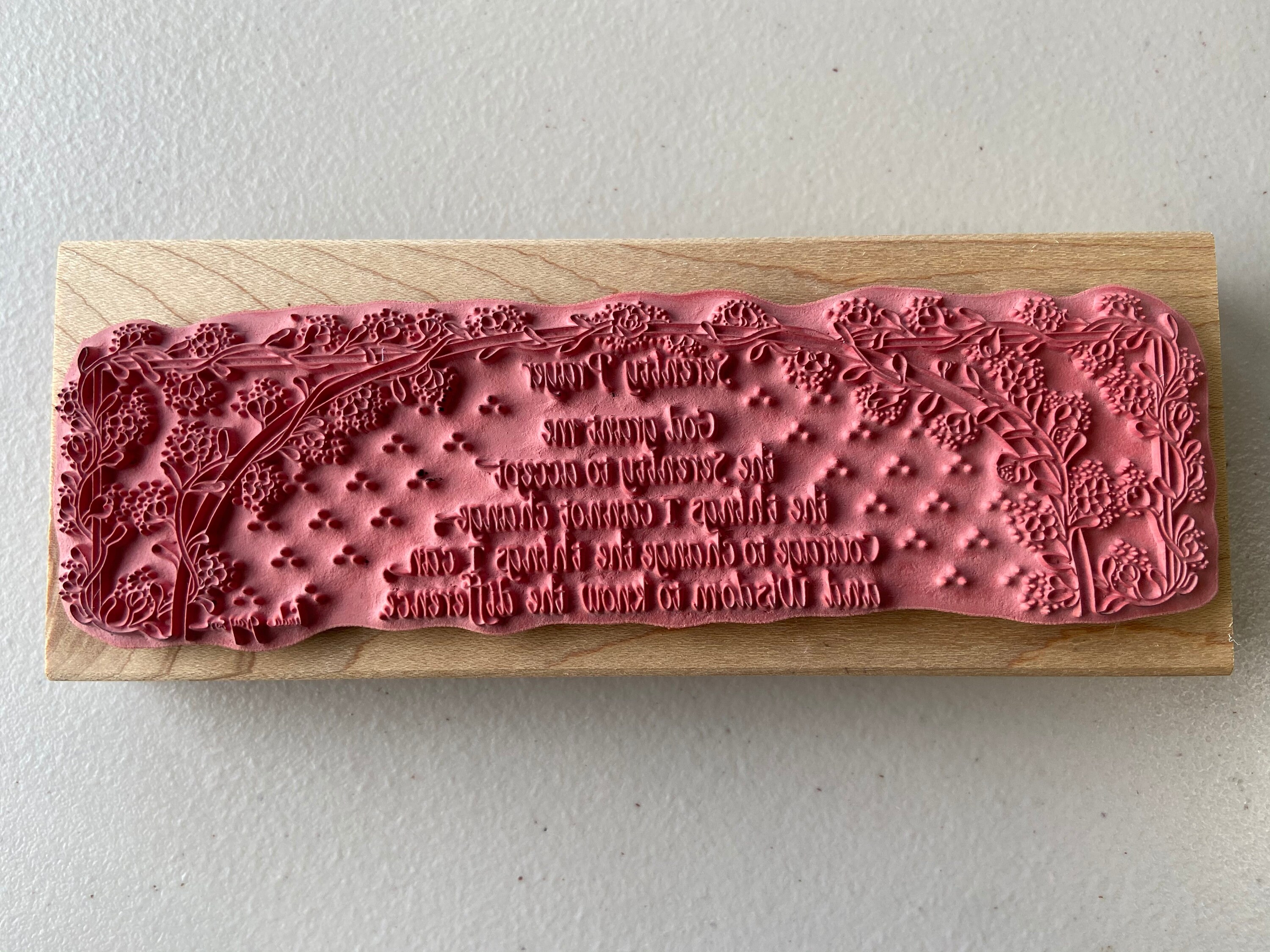 Stamps Happen Inc. Serenity Prayer Wood Stamp Etsy