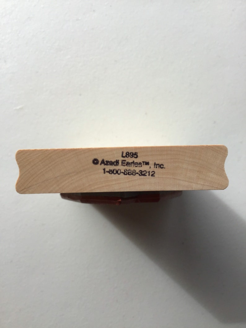 Azadi Earles Open Empty Box Wood-Mounted Rubber StampVintage