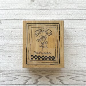 Vintage Imaginations Solrosfrönspaket Trämonterad Gummistämpel/Sommar/Höst/Begagnad