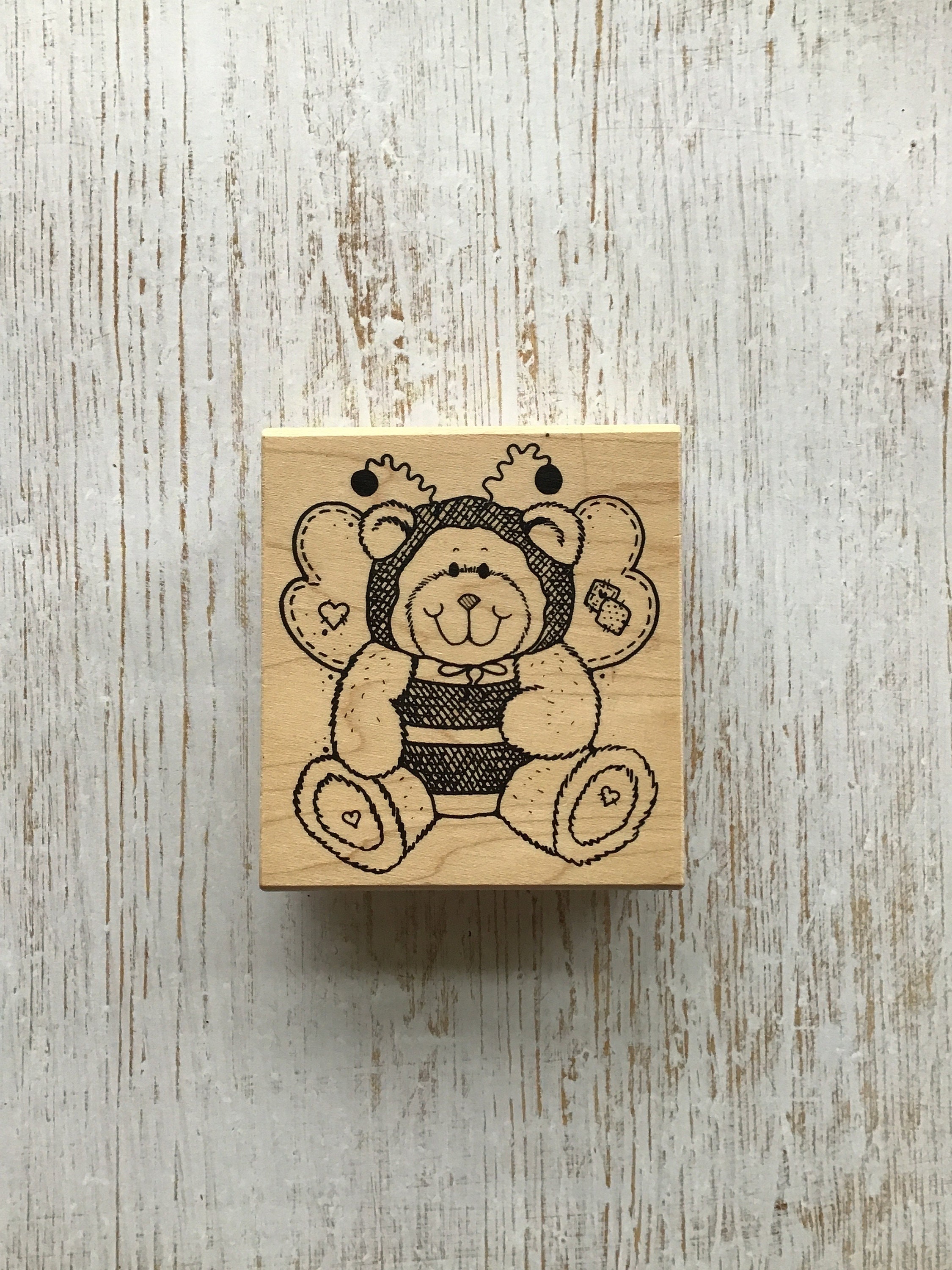 Vintage Great Impressions "Honey Bear" Wood Mounted Rubber Stamps/Pre-Owned
