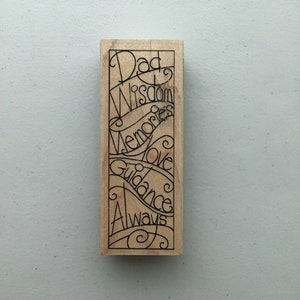 Stampendous &quot;Dad Wave&quot; Wood Mounted Rubber Stamp/Father&#39;s Day/Pre-Owned