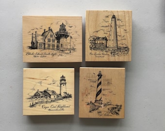 Vintage/Collectible PSX Lighthouse Wood Mounted Rubber Stamps...You Choose/Pre-Owned