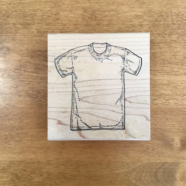 Hippo Heart Plain T-Shirt Wood Mounted Rubber Stamp/Pre-Owned