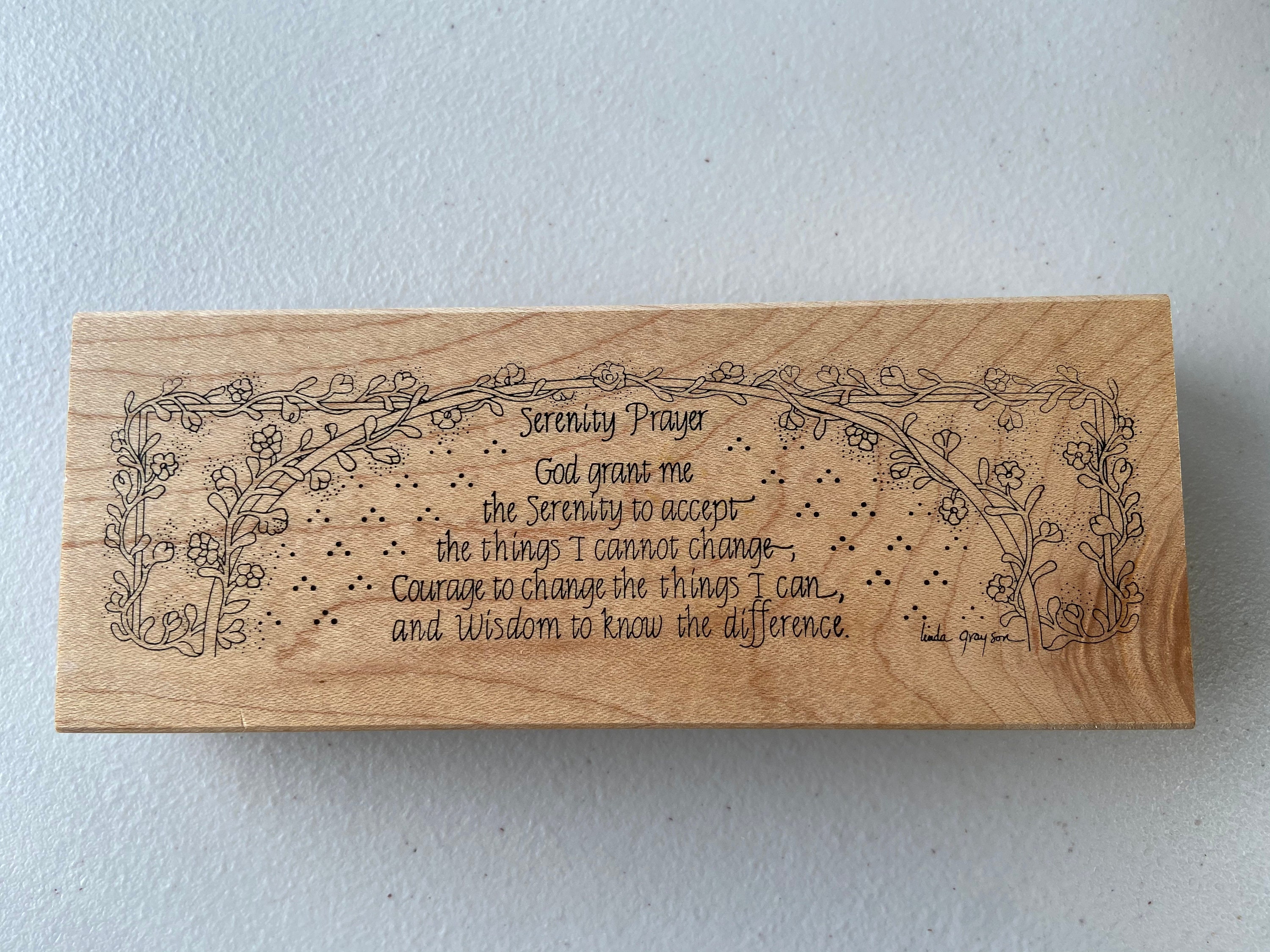 Stamps Happen Inc. Serenity Prayer Wood Stamp Etsy