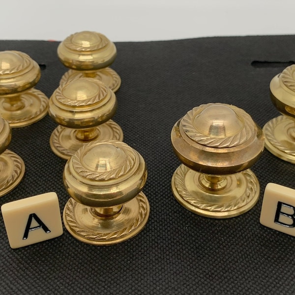 Gold Rope Wreath Cabinet Knobs with Matching Backplates/Gold Rope Wreath Drawer Knobs/Polished Gold Domed Rope Dresser Knobs/Price per Knob