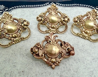 Antique Treadle Sewing Machine Bail Pulls: Petite, Rococo, Filigree, Dresser, Jewelry Cabinet