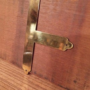 Vintage Brass T-Shape Campaign Hardware - Furniture Trim with Brads