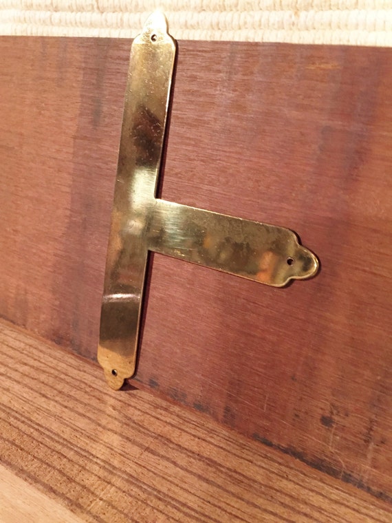 Vintage Brass T-Shape Campaign Hardware - Furniture Trim with Brads