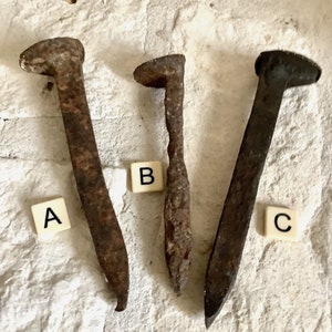 Vintage Rusted Railroad Spike: Civil War Style, Black Iron Spike