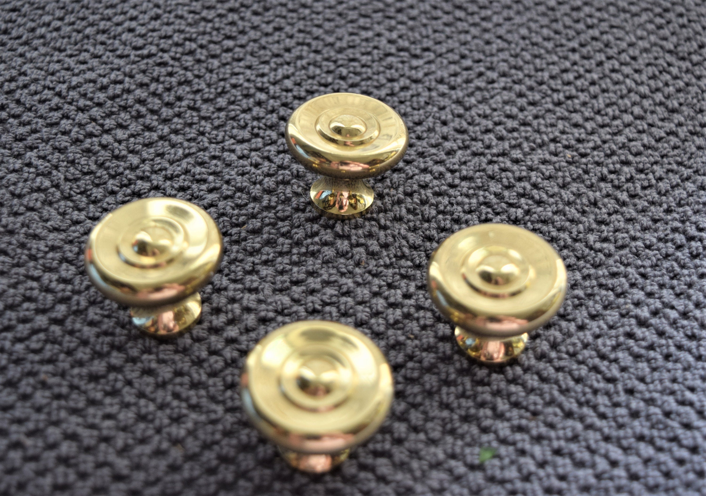 Art Deco Solid Brass Knobs/Very Heavy Weighted Knobs/ Etsy
