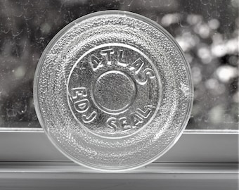 Vintage Atlas Edjseal Glass Canning Jar Lids- Standard Mason Jar