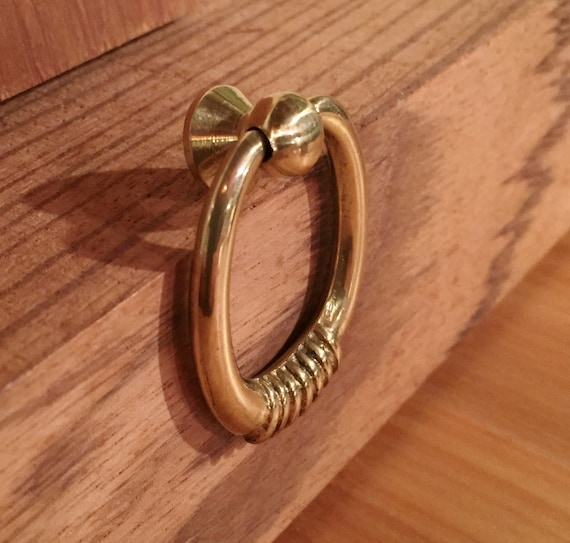 green emerald velvet dress Antique Bronze Ring Pulls Set of 4 for Cabinets ✓ main image 1