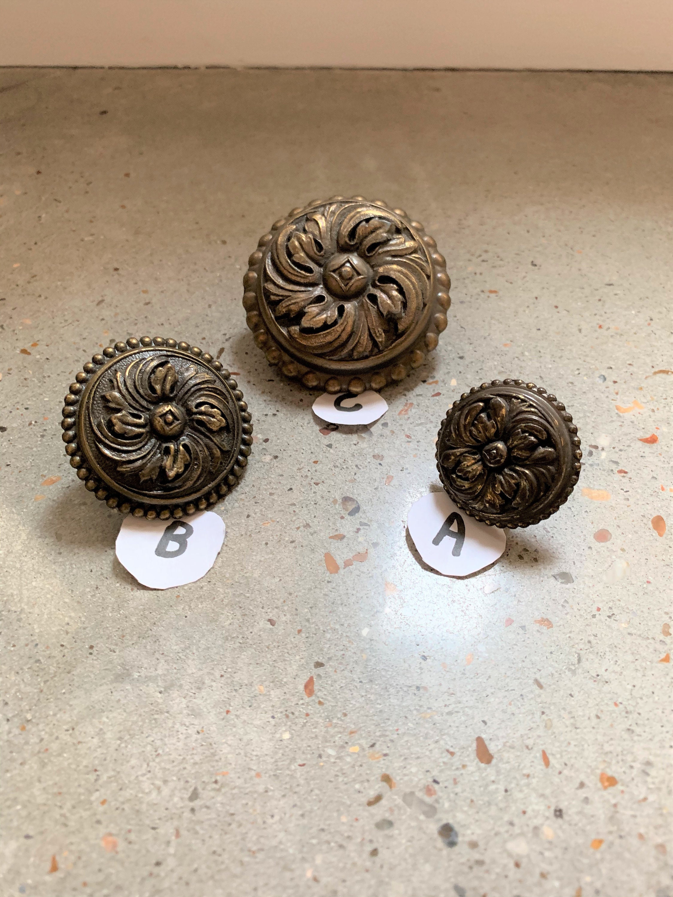 Set Of 10 Door Knobs Solid Pure Brass Knob For Cupboards