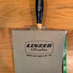 Unused Vintage 1970&#39;s Linzer Quality Paintbrush/6 Inch Pure Bristle Paintbrush/Professional Painter&#39;s Tools of the Trade Linzer Paintbrush