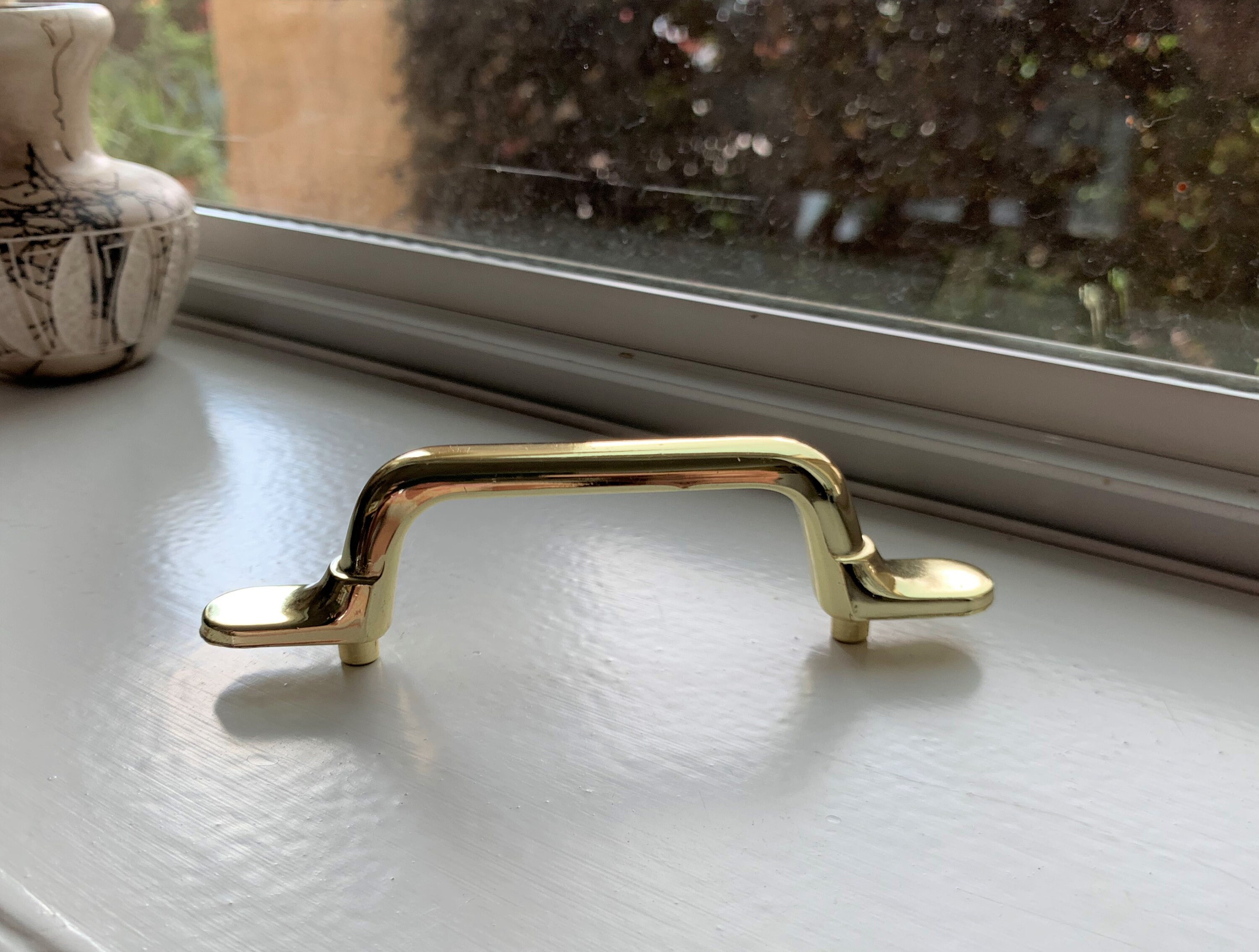 Vintage Keeler Brass Pulls/polished Brass Drawer Handles/shiny Gold Dresser Pulls
