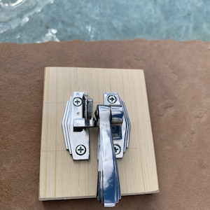 Art Deco Chrome Cabinet Latch/Ice Box Door Latch/Hoosier Cabinet Latch/3/8&quot; Offset Cabinet Latches/Only Left-Side Handle Latches Remain
