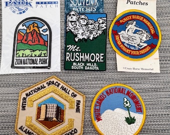 Vintage Western States Souvenir Patches Emblems: Utah, South Dakota, New Mexico
