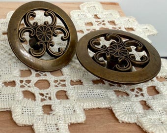 Vintage Celtic Brass Knobs:  Allison Drawer Cabinet Hardware, Taiwan/Sold Individually