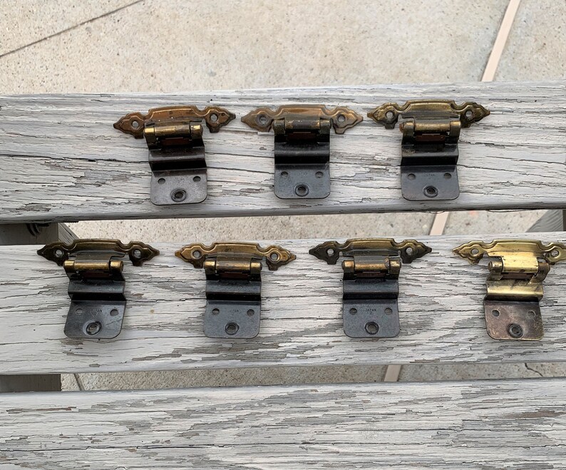 Vintage Antique Brass Hinges/amerock Style 3/8 Inset