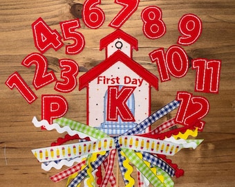 First Day of School Wand - Last Day of School Wand - Back to School Photo Prop - Preschool Through 12th Grade Sign - Schoolhouse Wand