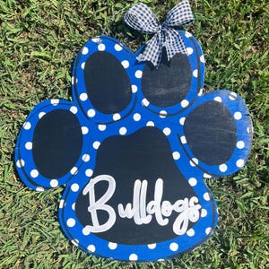 Paw Print Door Hanger | School Door Hanger | Polka Dot Door Hanger