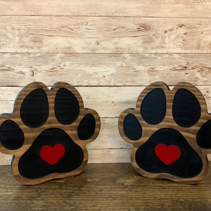 Patas de perro de madera tallada, Decoración de pata de perro, Regalo para amantes de los perros, Decoración de perros, Patas de perro talladas, Huella de pata de perro, Huella de pata de madera, Amante de los animales