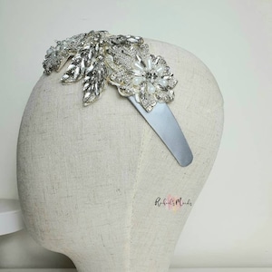 Crystal Rhinestone Bridal Hair Comb, Silver Wedding Tiara