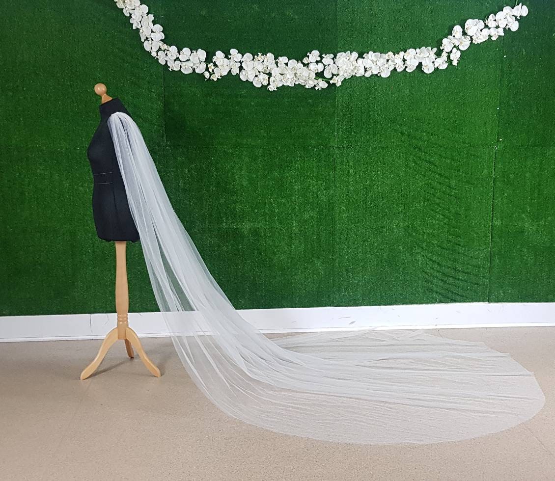 Ivory Bridal Veil cape drape for wedding dress gown with Etsy