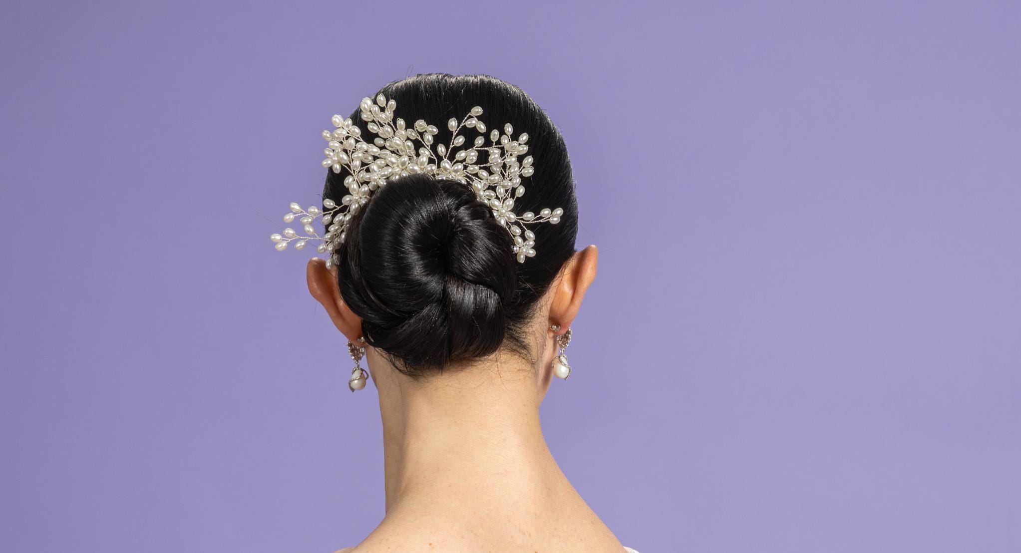 Bridal Pearl Hair Comb and Pin Set, Crystal Flower Hair 