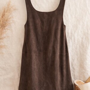 Free People Cowhide Suede Jumper Dress | Western Pinafore image 2