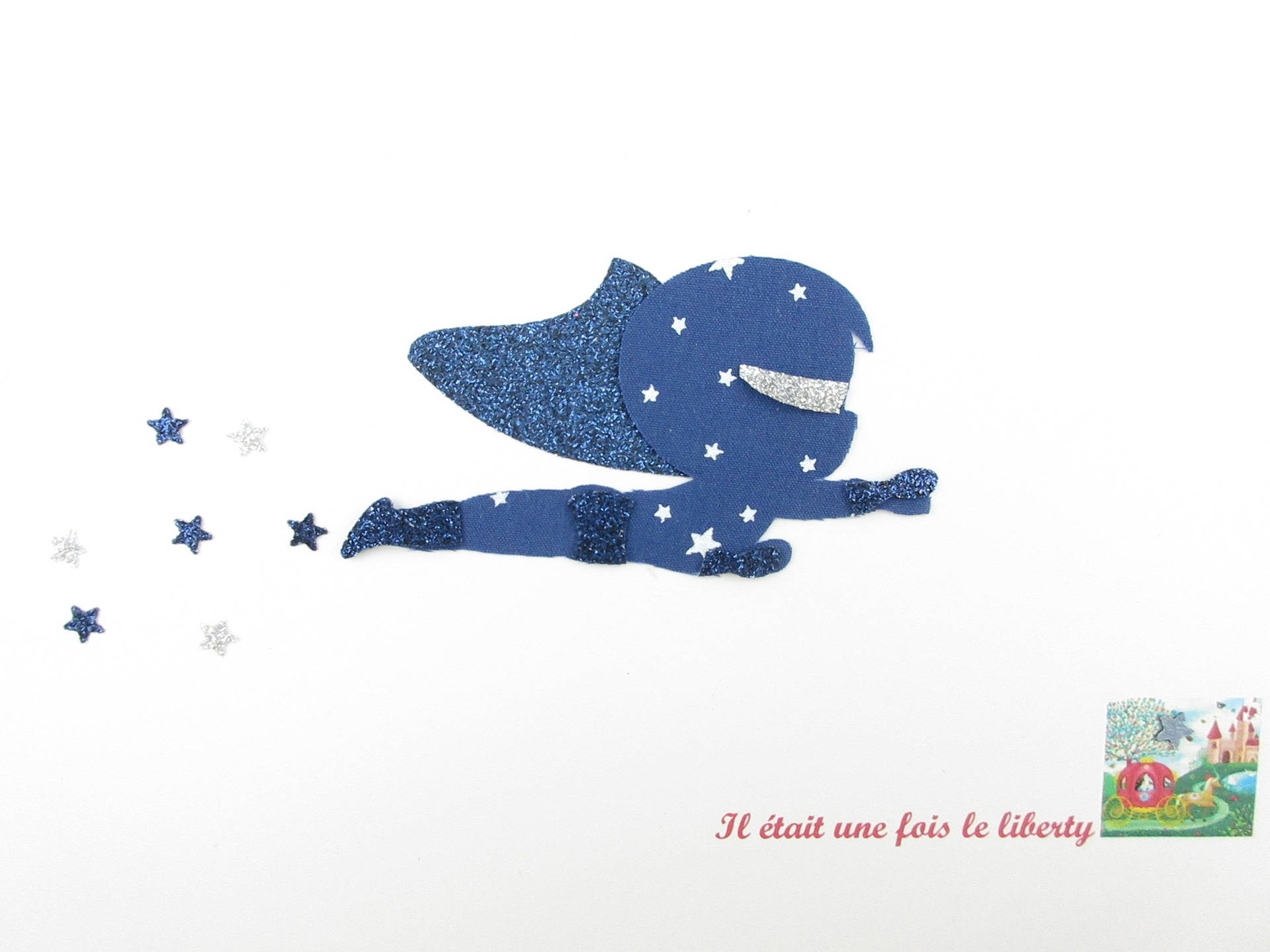 Appliqués thermocollants petit garçon anniversaire un an tissu bleu marine  étoilé flex pailleté patch à repasser décoration fête célébration - Un  grand marché