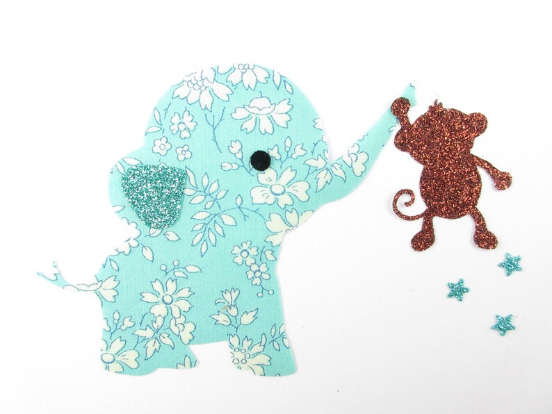 Kids' Crafts Paper, Party & Kids Applied fusible elephant fabric ...