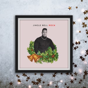 Dwayne &quot;The Rock&quot; Johnson Jingle Bell Rock Christmas Fan Art Digital Print