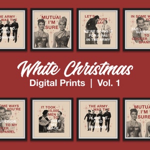 5-Pack Vintage White Christmas Quotes Digital Prints  |  Volume 1