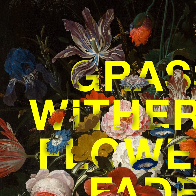 Grass Withers & Flowers Fade Isaiah 408 Digital Print Etsy