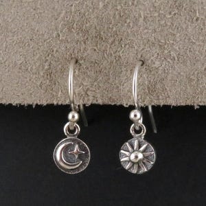 Omaka örhängen | Sterling Celestial örhängen | Silver Moon Sun örhängen | Små silvermåneörhängen | Sterling Småmåneörhängen