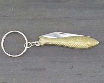 Fish Pocketknife Keyring | Fish Keychain| Fish Themed Gift | Unique Pocketknife |  Fish Knife