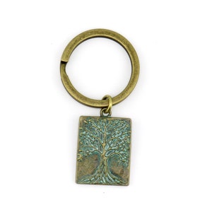 Tree of Life Keyring | Rustic Tree Keychain | Nature Keyring | Tree of ...