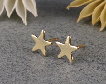 Gold Post Earrings | Gold Star Stud Earrings | Gold Filled Star Posts | Gold Celestial Studs | Gold Filled Star Earrings | Gold Star Posts