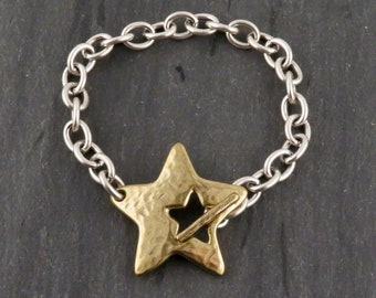 Silver Star Bracelet, Silver Star Jewellery, Adjustable Star